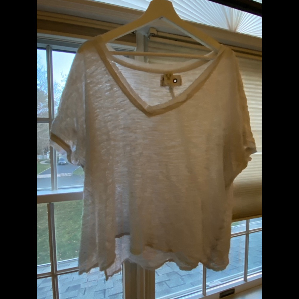 free people white tee